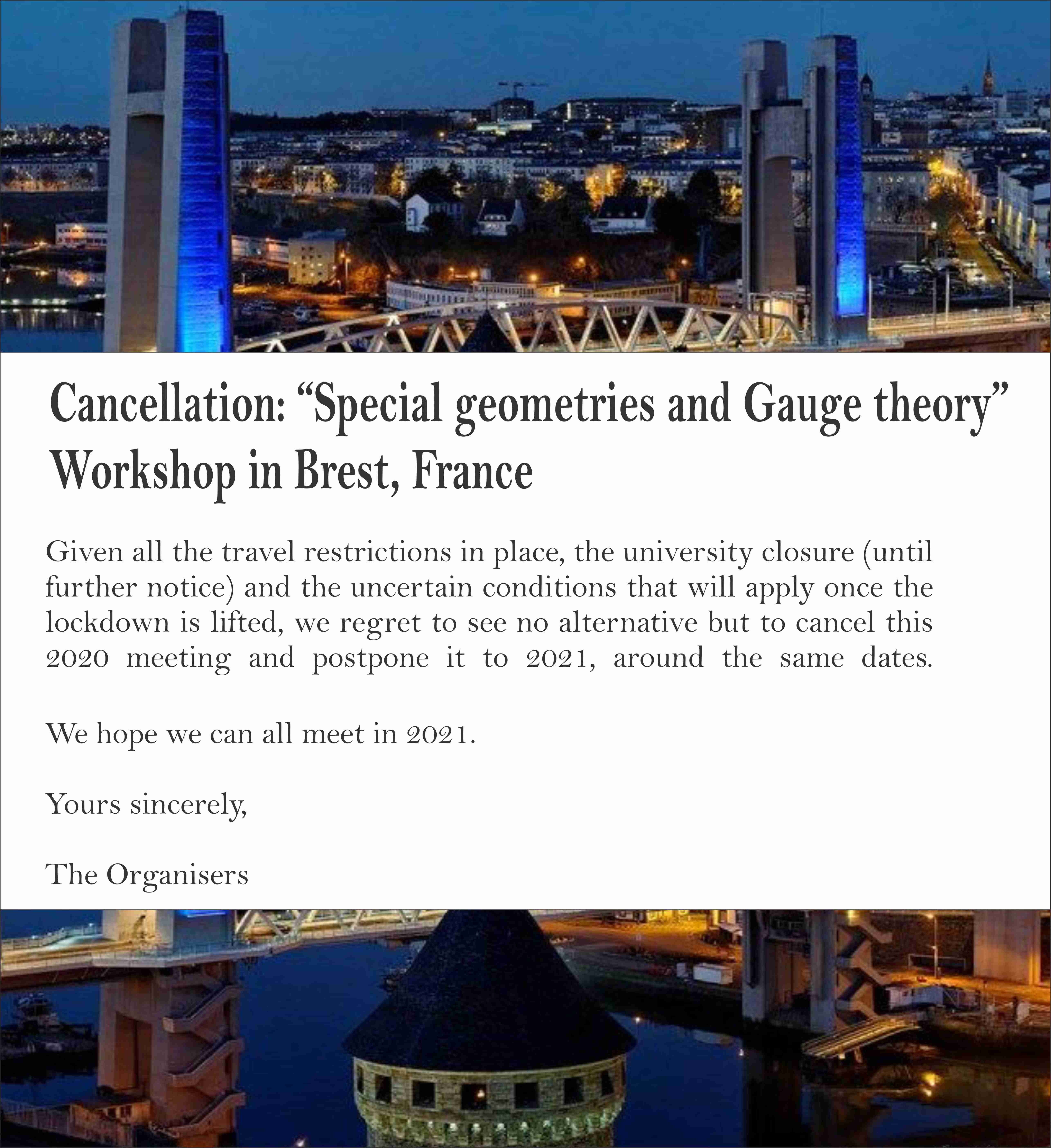 Workshop special geometries and gauge theory